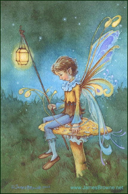 Nathaniel Mushroom Fairy 5x7  Print