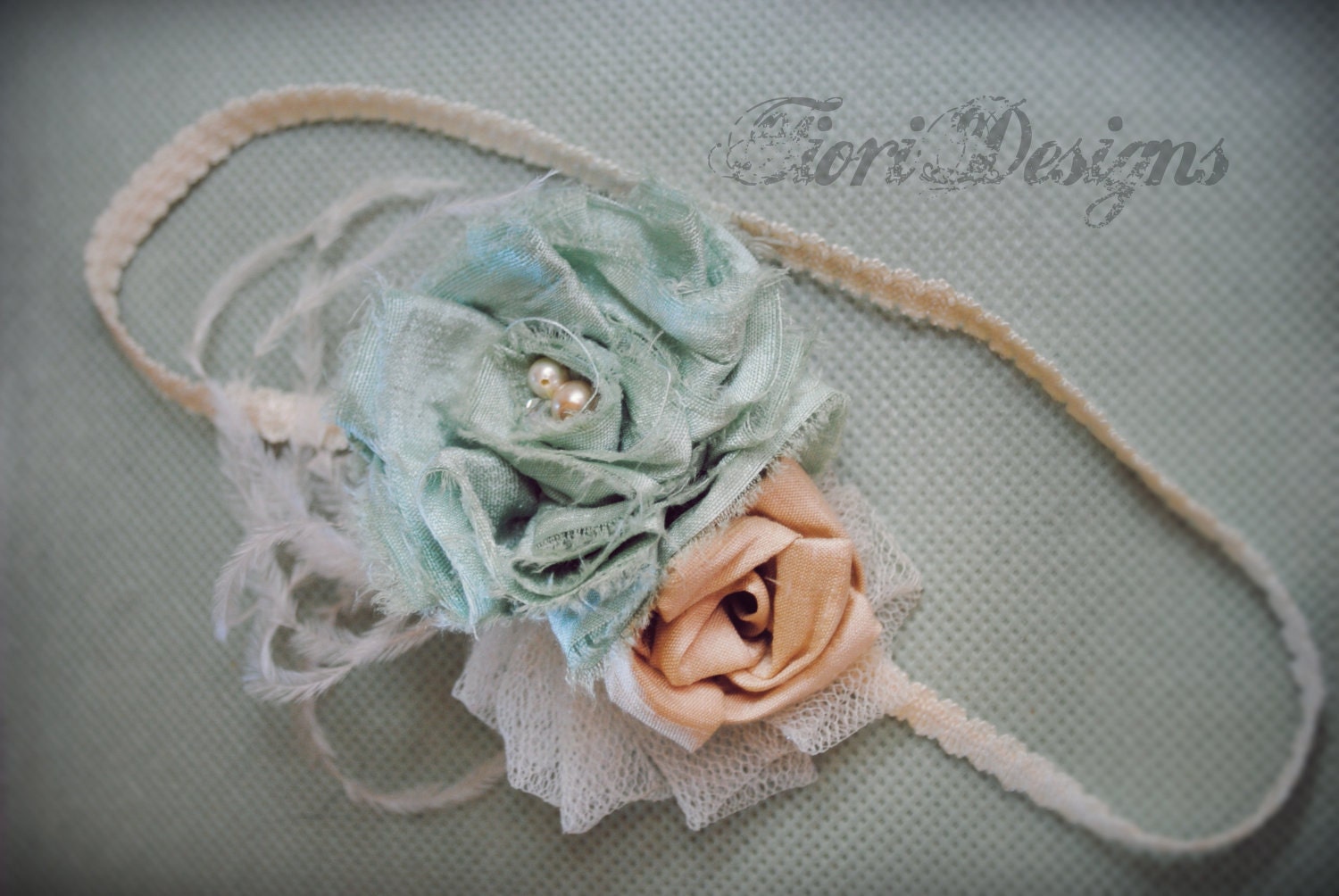 Grace headband - wedding, Christening, baptism, photo prop