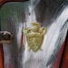 Garden Door, Harp-Shaped with Old-world style Crested Shield Head, for your Fairies, Gnomes ,Elves. Leprechauns and Cupids