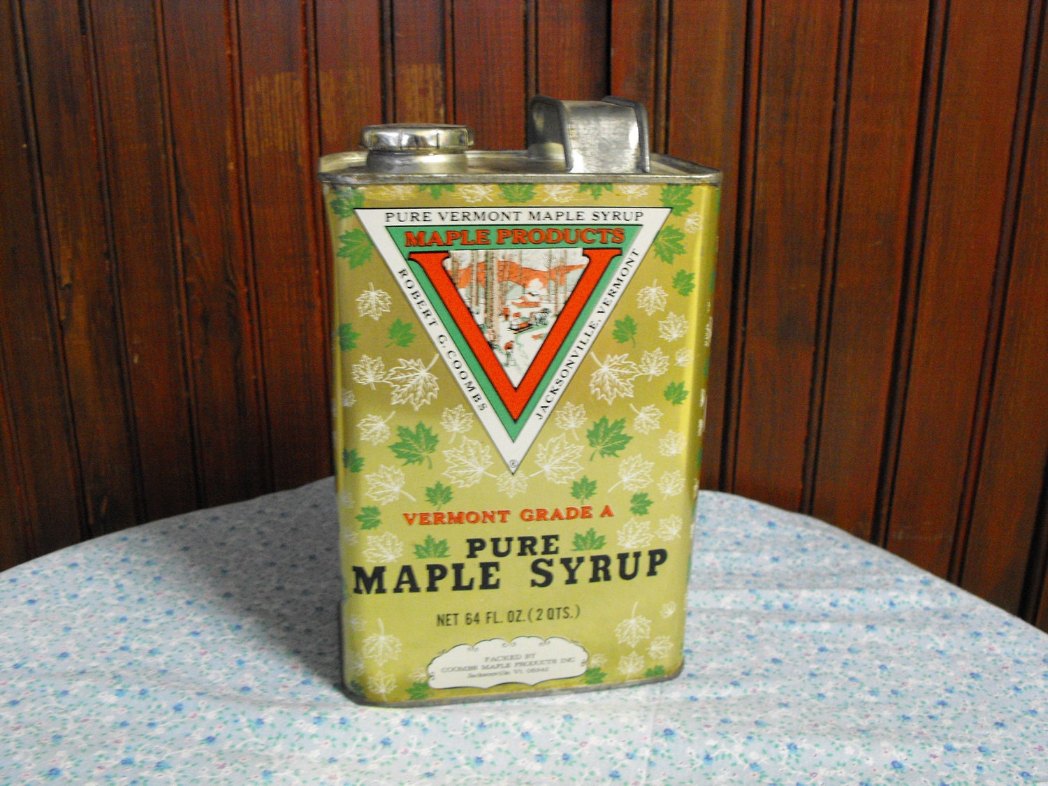 Vintage Pure Vermont Maple Syrup Tin by peacenluv72 on Etsy