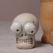 Miniature Halloween Skull EEK 1.25 inches tall signed original tiny art SALE