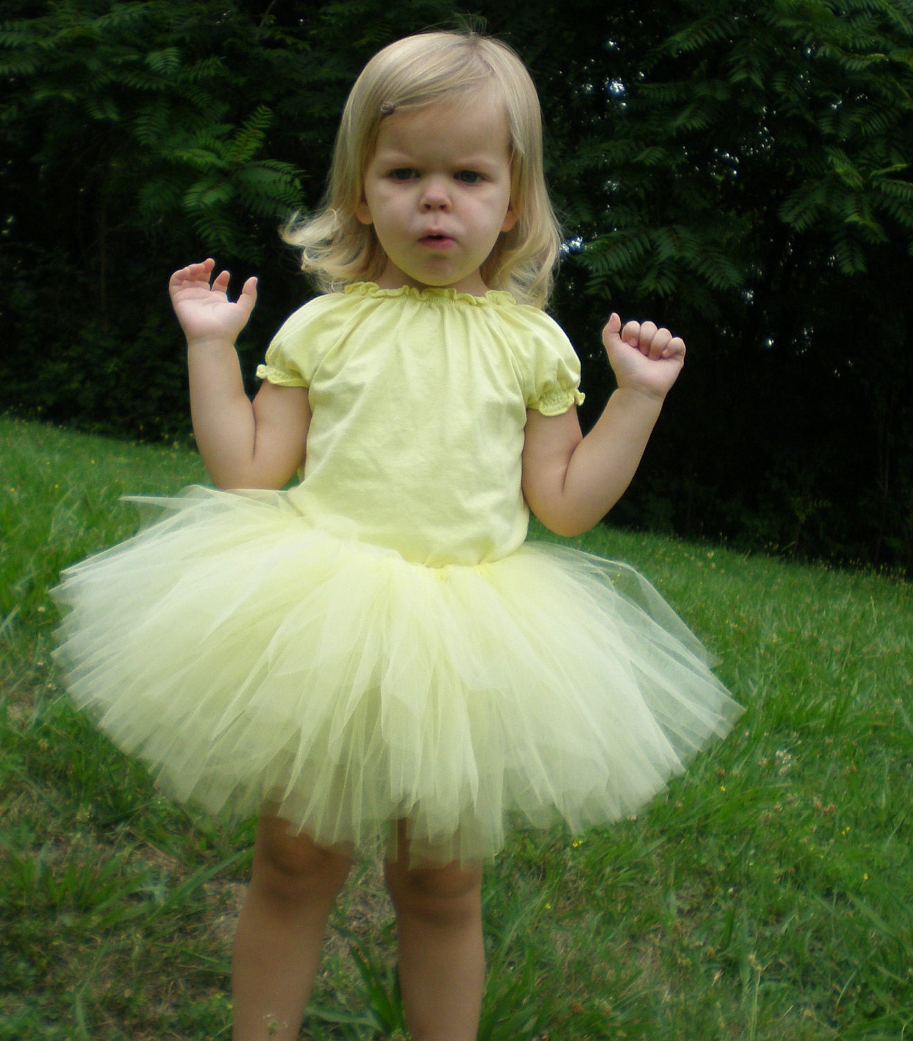 Yellow Baby Girl / Toddler Girl Birthday Tutu / Princess Tutu - Ready to ship in two days