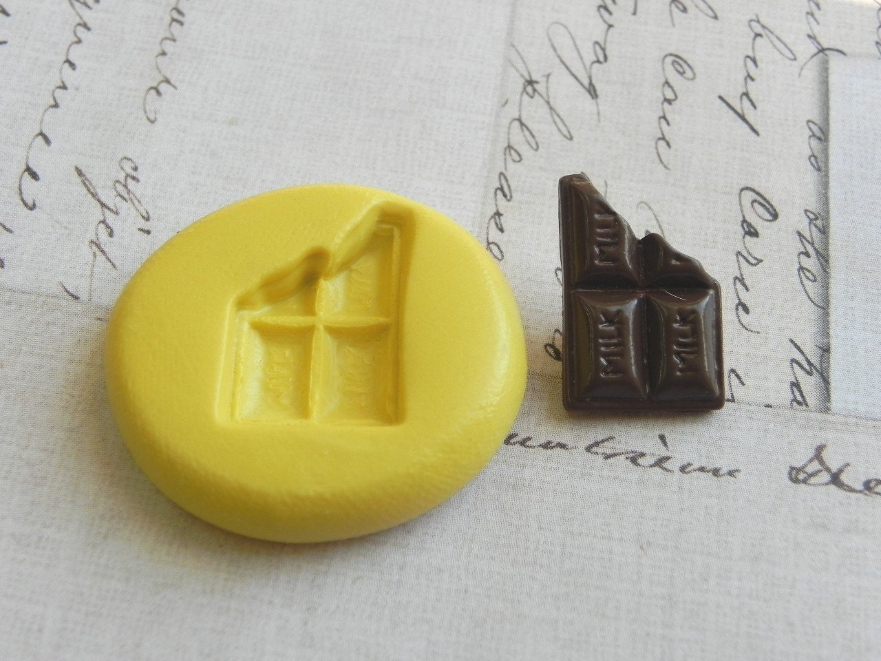 CHOCOLATE BAR - Flexible Silicone Mold - Crafts, Jewelry, Resin, PMC, Soap, Food, Scrapbooking, Polymer Clay, Push Mold
