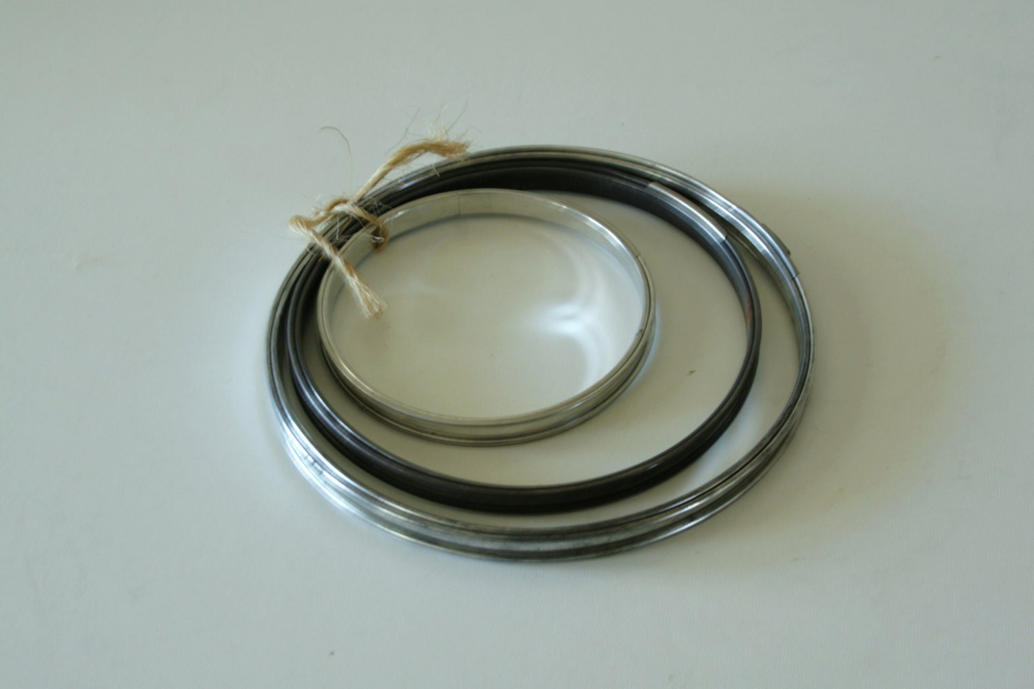 Vintage embroidery metal hoops