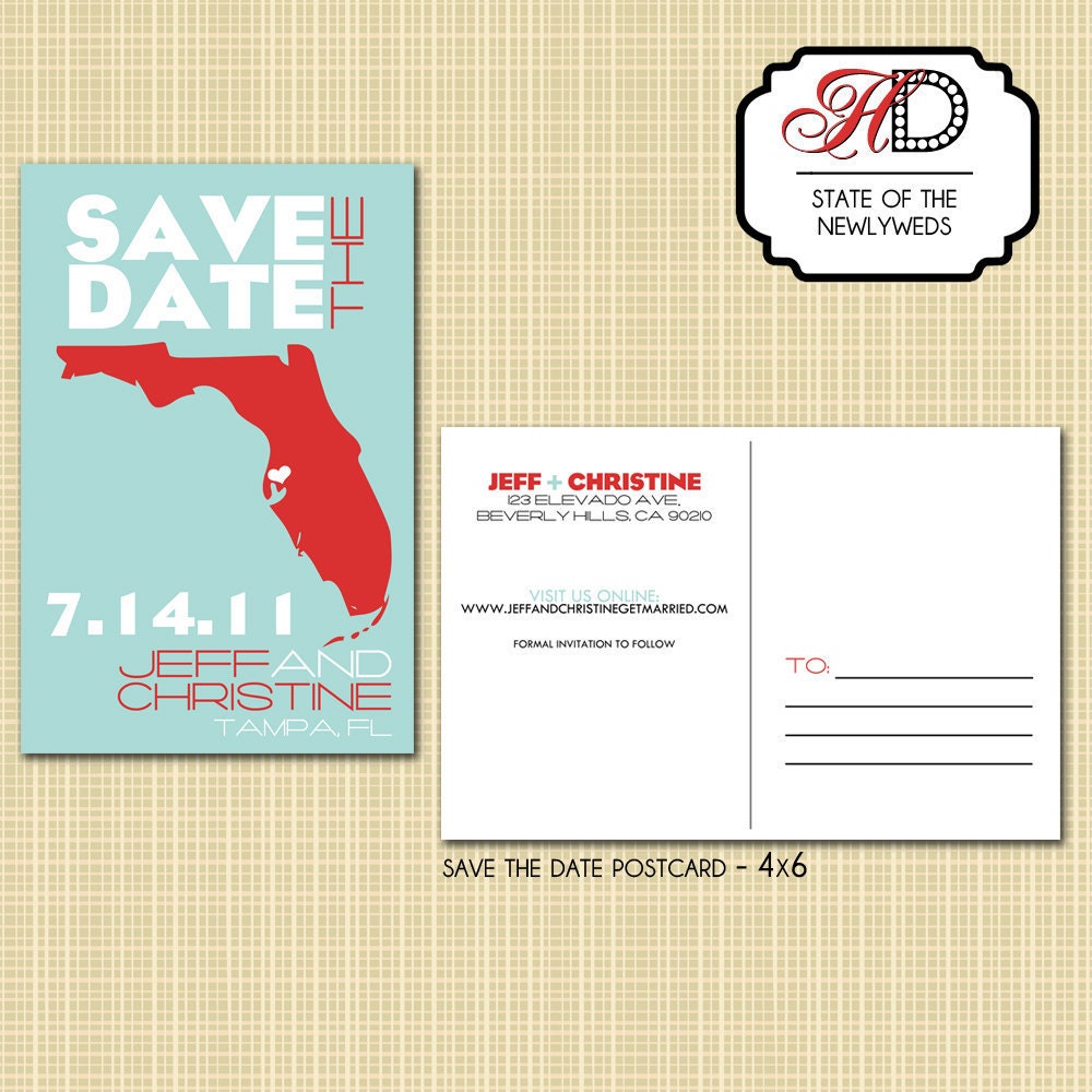 Save-the-Date Postcard (State) - Customize It/Print Unlimited