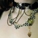 RESERVED Time for Love Garter Strap Choker Necklace