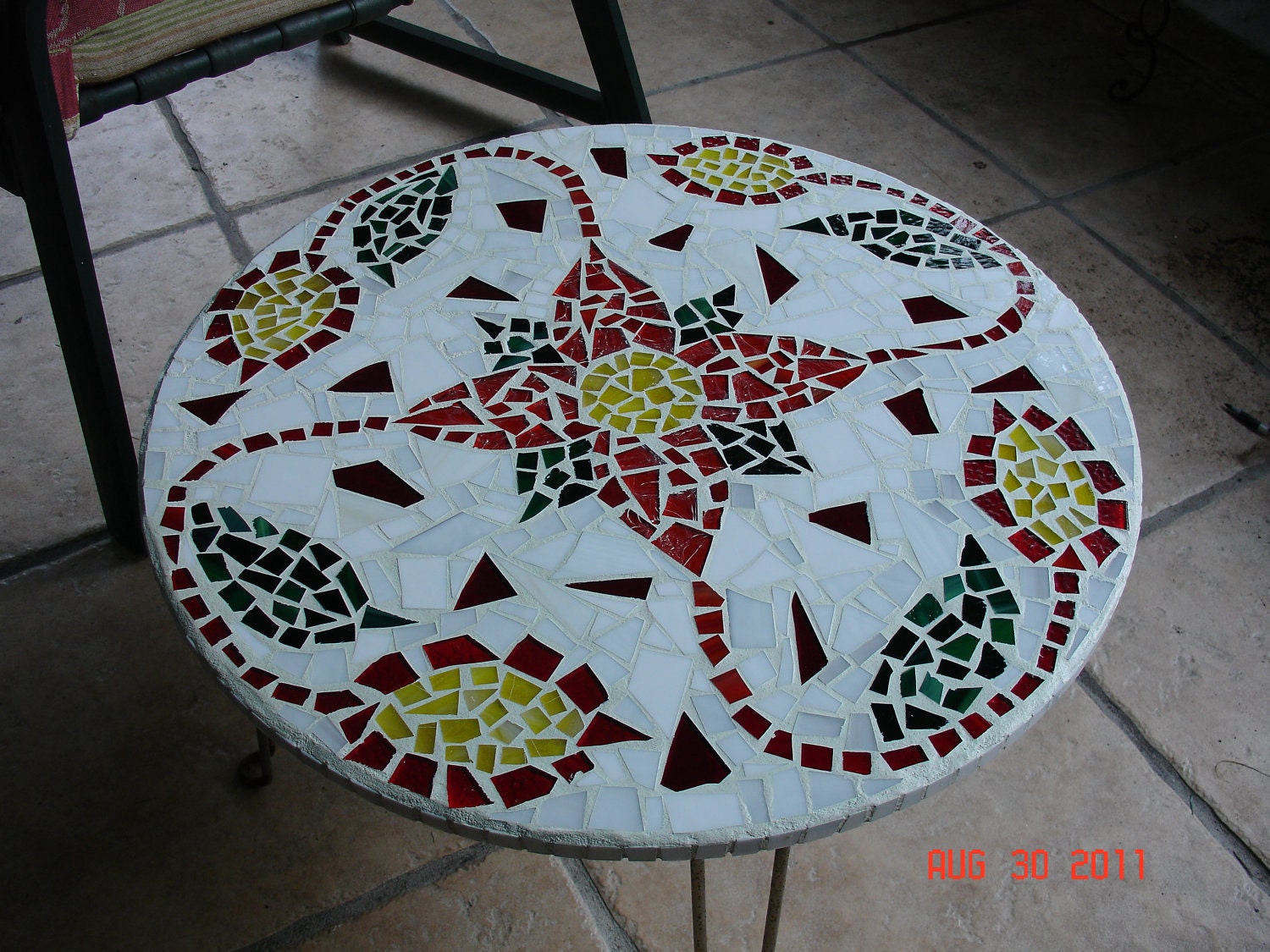 Stained Glass Mosaic Patio table