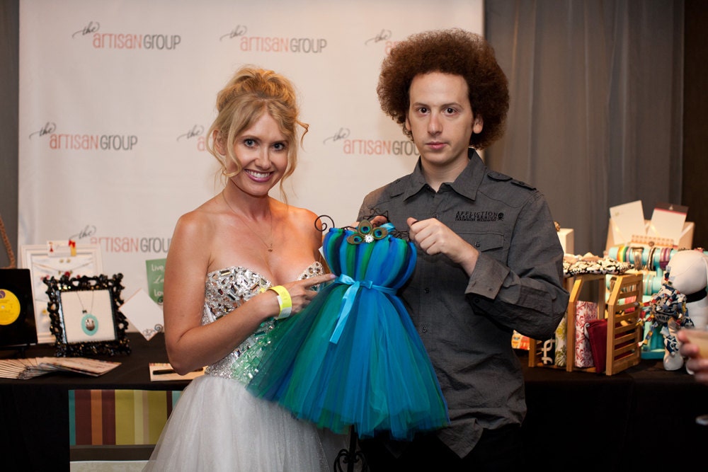 Atutudes Pretty Peacock Tutu Dress - Display Piece for the 63rd Annual Primetime Emmy Awards Gifting Suite and as seen on Etsylush