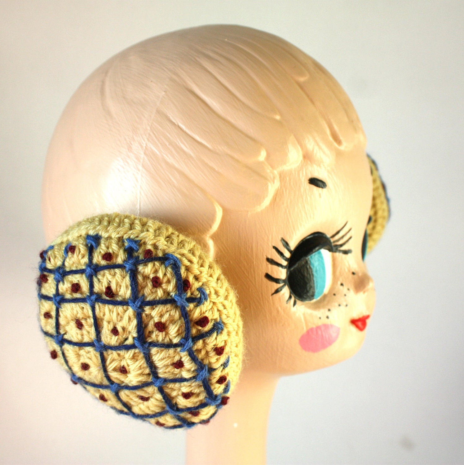 SALE - EARMUFFS - crocheted in YELLOW