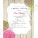 Rustic Wedding Bridal Shower Invitation - DIY Print Your Own