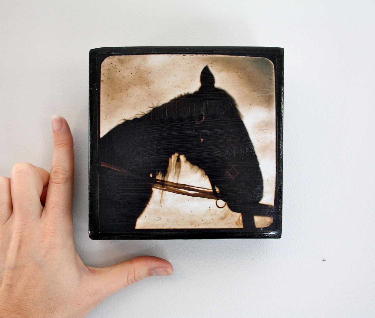 cheval.noir (5 x 5 Reclaimed Wood Photo Block)