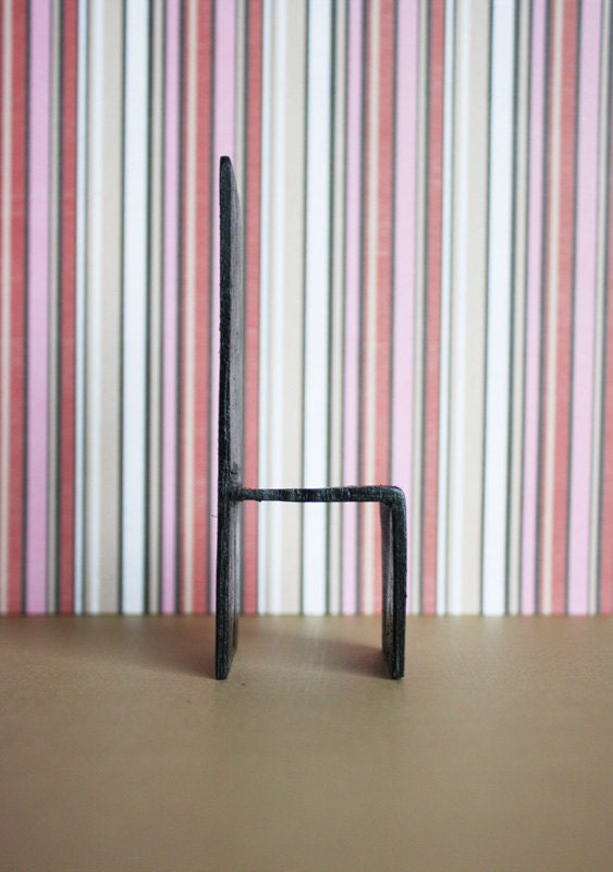 Modern Miniature Dollhouse Chair in 1:12, One Inch Scale "The Skinny"