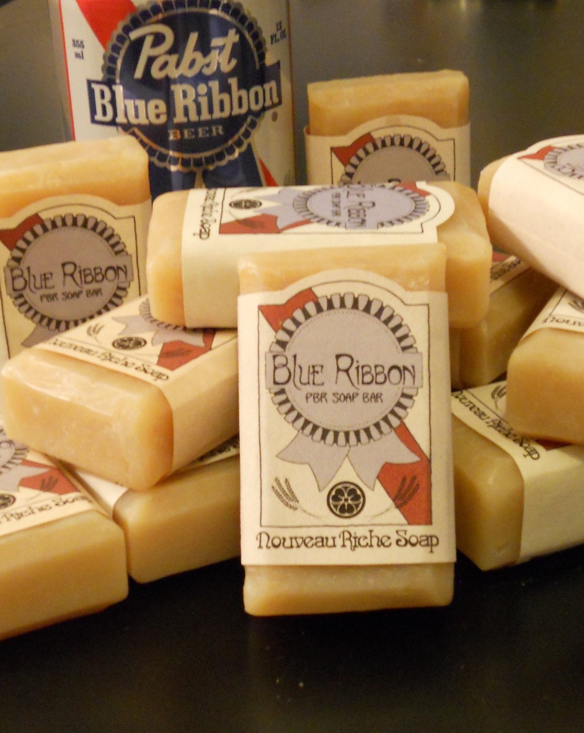 THREE Blue Ribbon PBR Soap Bars