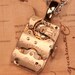 Steampunk Necklace, Vintage Rectangle Elgin Watch Movement, Unique Wave Pattern, 18" Chain,