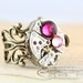 Steampunk Ring - Steam Punk Jewelry - Pink Ruby Clockwork Couture Industrial - Handmade by Inspired by Elizabeth
