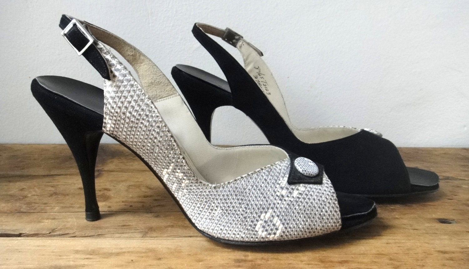 open toe snakeskin heels