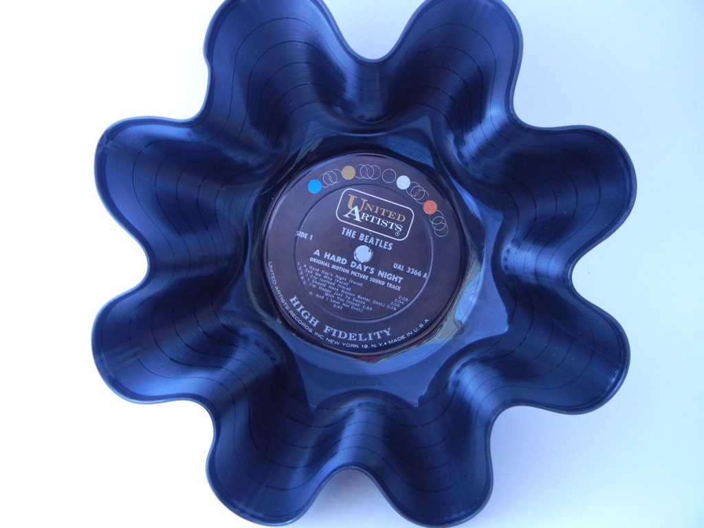 THE BEATLES Recycled Record Bowl (A Hard Day's Night)