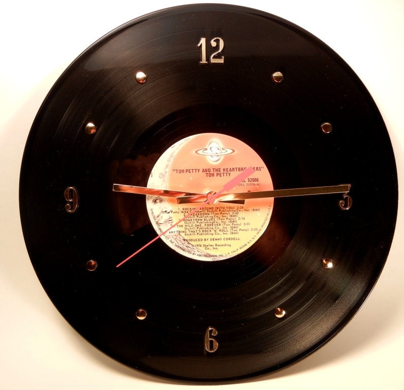 TOM PETTY Vinyl Record Wall Clock (Debut Album)