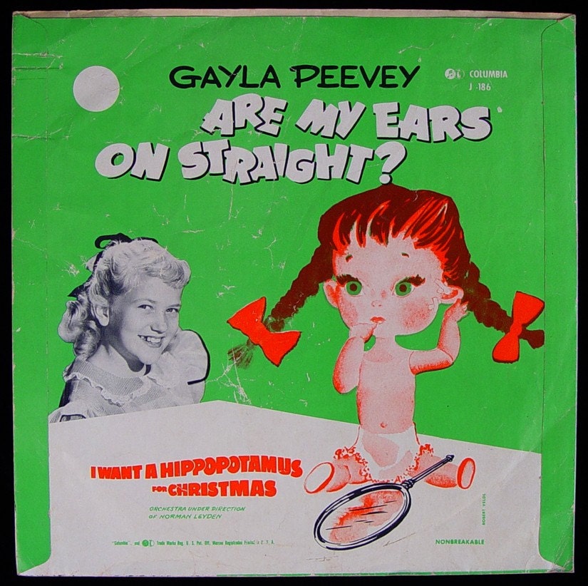 Vintage Rare Gayla Peevey I Want A Hippopotamus For Christmas