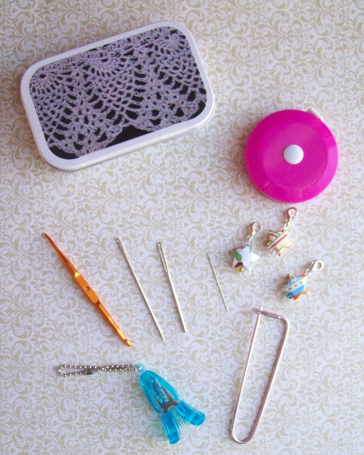 Wild Waves: The Crocheter's Tool Tin for your Crochet Project Bag