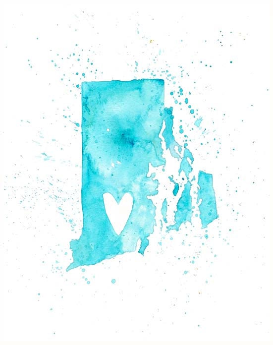 Rhode Island Love - Art Print 5x7 inch-Wall Art-Home decor