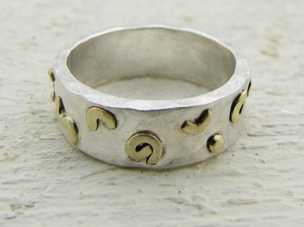 Sterling Silver & 14k Gold Ring