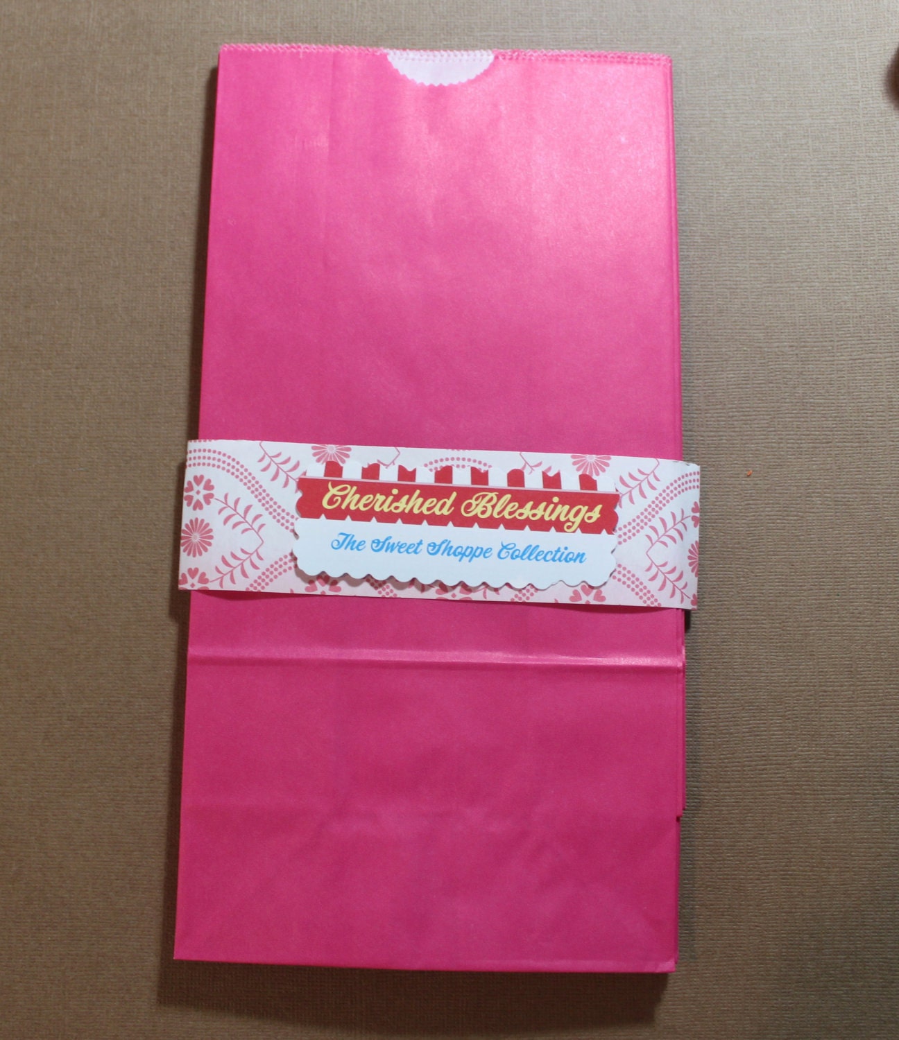 Candy Buffet Bags Paper Bags Sacks Hot Pink Set of 10 Birthday Wedding Party Favors Treat Goody Loot Il_570xn