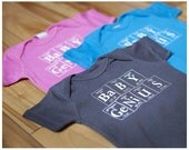 Periodically Inspired BABY GENIUS Periodic Table Onesie -  New Baby Gift For Geeky Parents