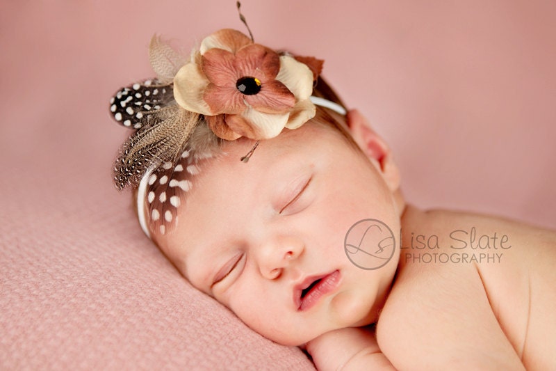 Baby headband, infant, toddler. teen, adult, Newborn Photo Prop single sprinkled- Natalie FALL- stretch headband
