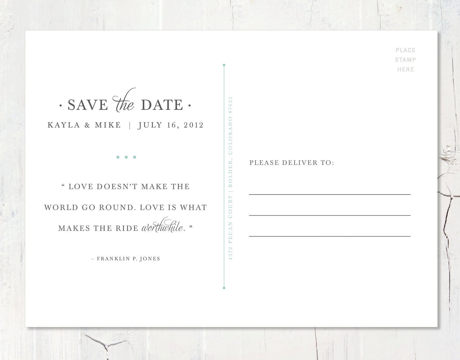 Save the Date Postcard
