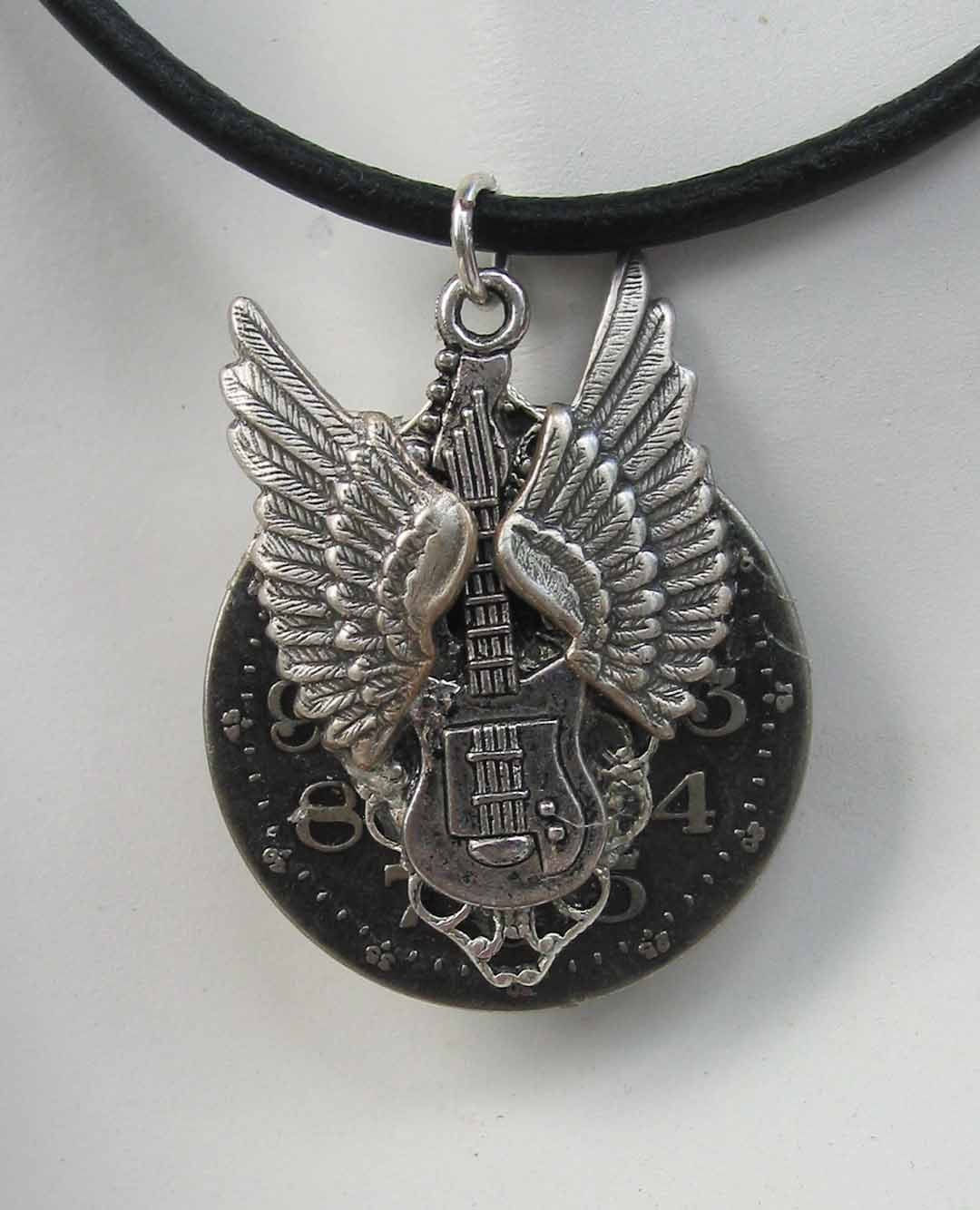Electric Guitar Steampunk Necklace