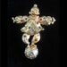 SALE - Vintage Articulated Rhinestone Clown Brooch