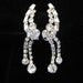 SALE - Vintage Large Clear Rhinestone Dripping Earrings