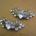 SALE - Vintage Clear Rhinestone Bow Shaped Shoe Clips