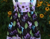 Girls Knot dress Pet Deer sizes 6-9 months,12 months, 18 months, 2T, 3T, 4T by Baby Harrill
