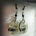 in one ear ,out the other resin earrings,sarcastic humor earrings,sepia