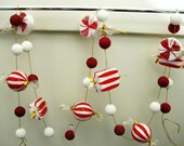 vintage christmas peppermint garland