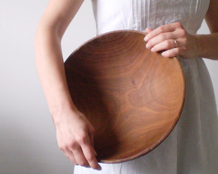 Rustic Wooden Dough Bowl
