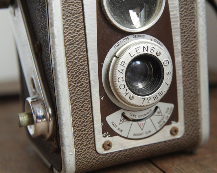 Vintage Camera - Chocolate Brown Kodak Duaflex IV Twin Lens