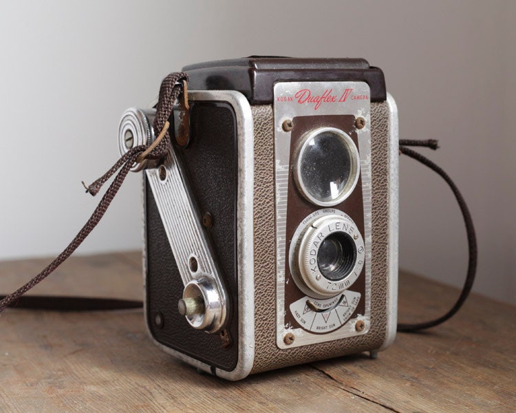 Vintage Camera - Chocolate Brown Kodak Duaflex IV Twin Lens