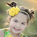 Yellow Cotton Rosette Headband