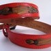 Vintage Pheasant Feather and Red Leather Belt Size 28