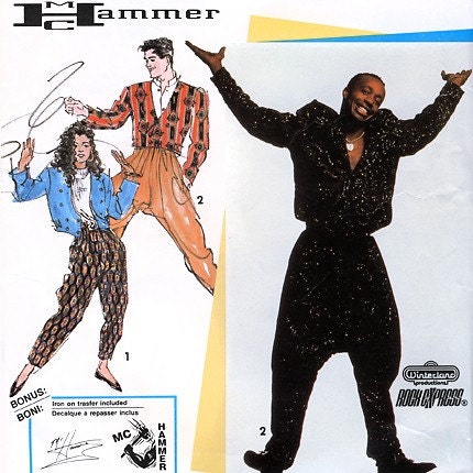 Simplicity 0693 MC Hammer Misses', Men's or Teen Boys' Set of Loose-Fitting Pants and Unlined Jacket Sewing Pattern - uncut - Size All