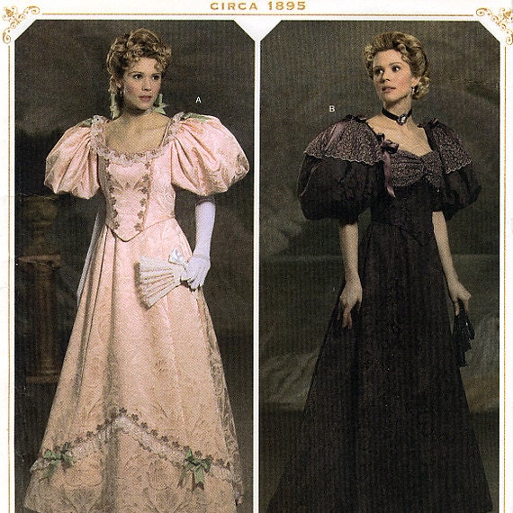 Simplicity 4078 Victorian Ball Gown Costume by Andrea Schewe Sewing Pattern - Uncut - Size 6, 8, 10, 12