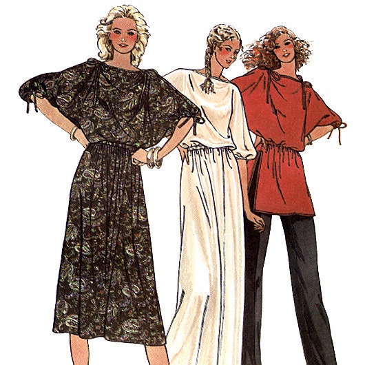 Butterick 6363 Vintage 80s Misses' Dress, Tunic and Pants Sewing Pattern - Uncut - Size 6, 8, 10