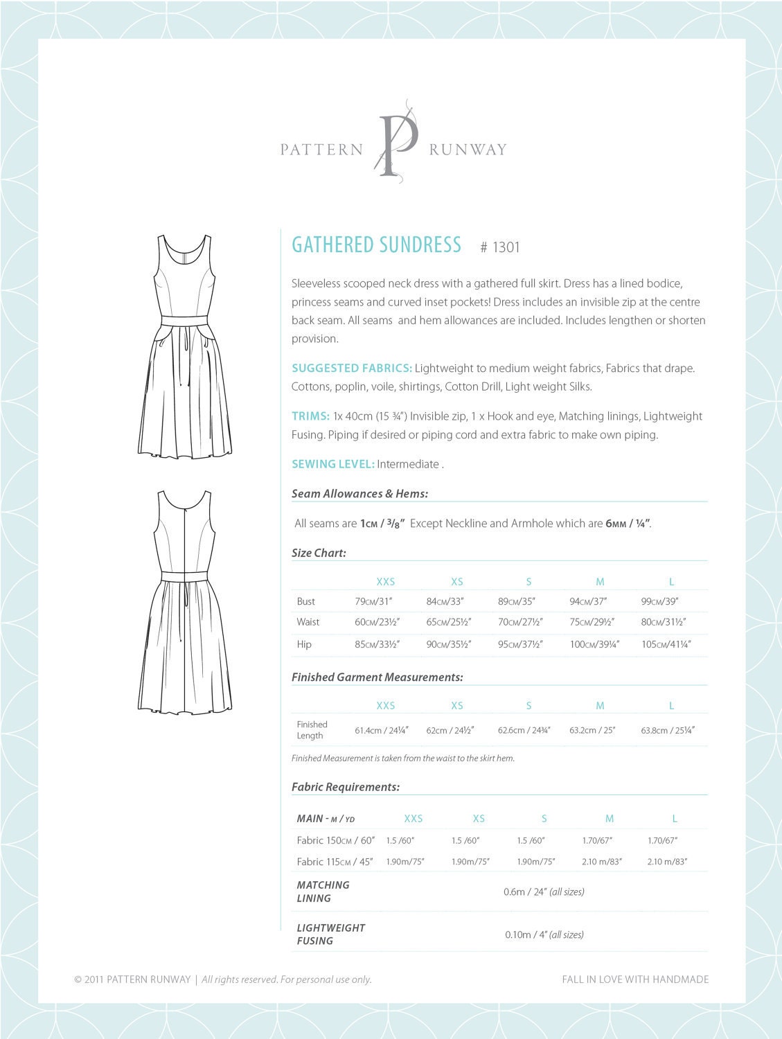 Gathered Sundress Pattern