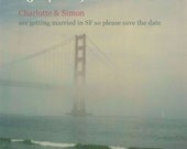 Save the date - Golden gate card