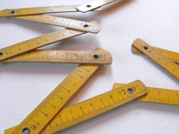 French Vintage Folding Meter/Yard Stick with TOO BIG INCHES