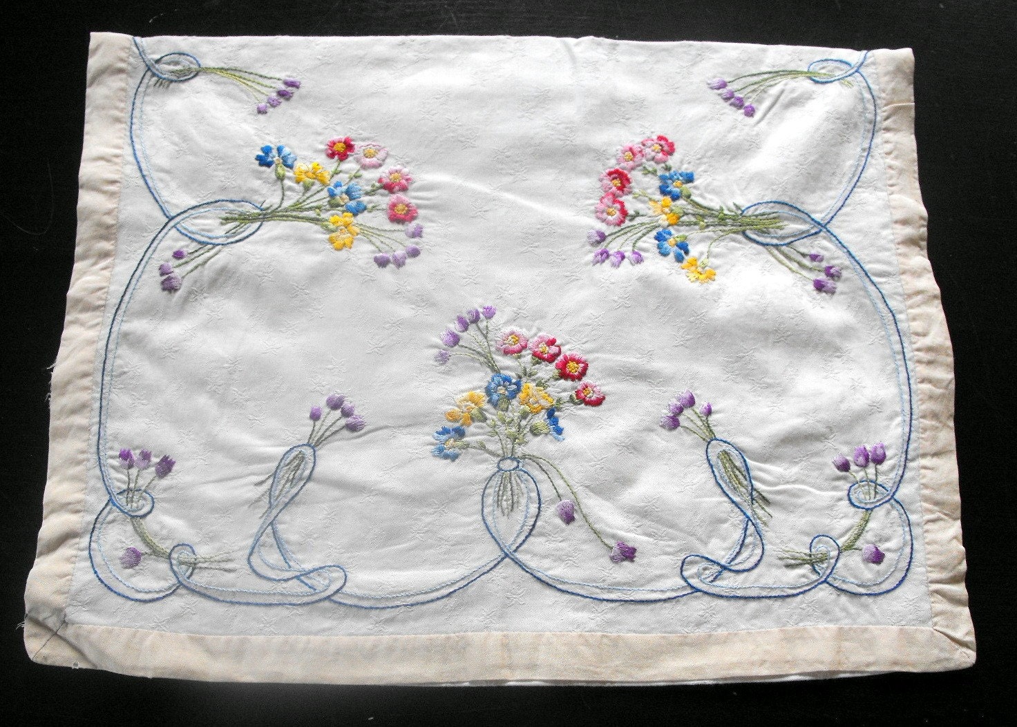 RESERVED FOR SERAPHINA French Vintage Lingerie Case Charming Embroidery for Pillow Cover