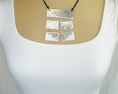 Abstract and modern porcelain pendant with sterling silver clasp and jumping rings - MagArtStudio